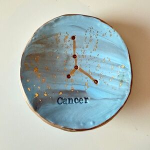Handmade Cancer Clay Trinket Dish